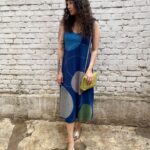 Vestido em Malha Estampado - Azul