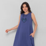 Vestido Em Malha Sem Mangas Com Bolsos - Imagem 3