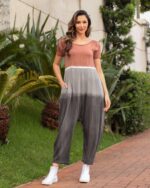 Macacão Street Feminino em Malha Estampado Com Bolsos - Bicolor - Imagem 3