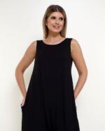 Macacão Feminino em Malha Sem Mangas Com Bolsos - Imagem 2