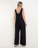 Macacão Feminino em Malha Sem Mangas Com Bolsos - Imagem 3