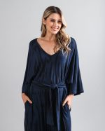 Macacão Feminino em Malha Estampado - Marinho Londres - Imagem 2