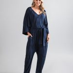 Macacão Feminino em Malha Estampado - Marinho Londres