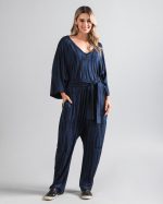 Macacão Feminino em Malha Estampado - Marinho Londres