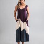 Vestido em Malha Estampado Regata - Vinho