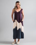 Vestido em Malha Estampado Regata - Vinho