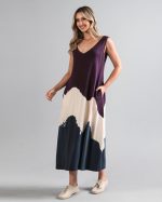 Vestido em Malha Estampado Regata - Vinho - Imagem 3