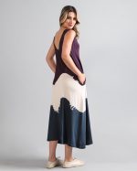 Vestido em Malha Estampado Regata - Vinho - Imagem 5