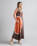 Vestido em Malha Estampado Regata - Bicolor - Imagem 3