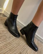 Bota em Couro Feminina Salto Baixo - Imagem 3