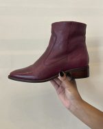 Bota em Couro Feminina Salto Baixo - Imagem 6