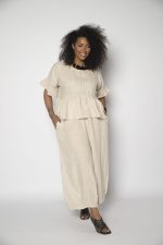 Bata Feminina em Linho Listrada - Imagem 6