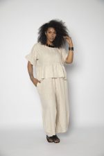 Bata Feminina em Linho Listrada - Imagem 4