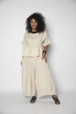 Bata Feminina em Linho Listrada - Imagem 7