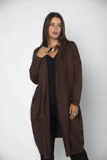 Casaco Feminino em Malha com Bolsos Manga Longa - Imagem 3