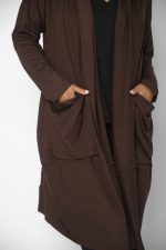 Casaco Feminino em Malha com Bolsos Manga Longa - Imagem 4