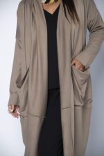 Casaco Feminino em Malha com Bolsos Manga Longa - Imagem 7