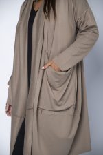 Casaco Feminino em Malha com Bolsos Manga Longa - Imagem 9