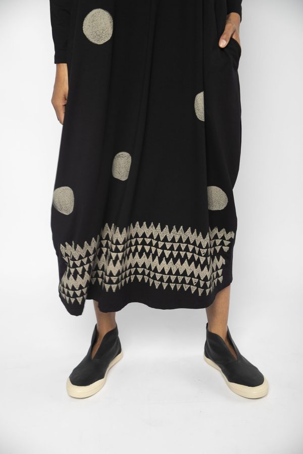 Vestido em Malha Estampado - Preto - Imagem 5