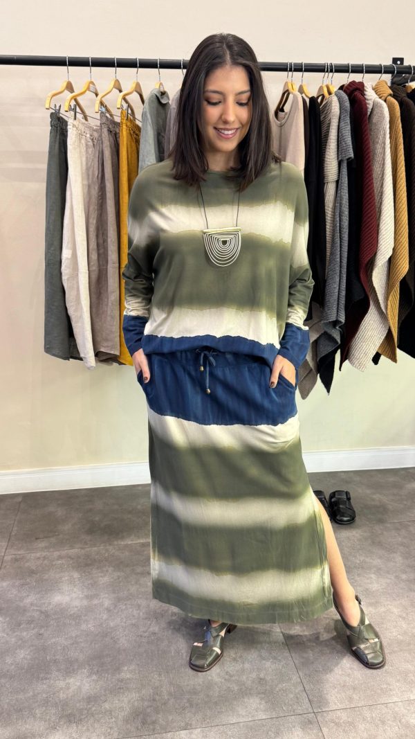 Conjunto Saia em Malha Estampado - Listrada
