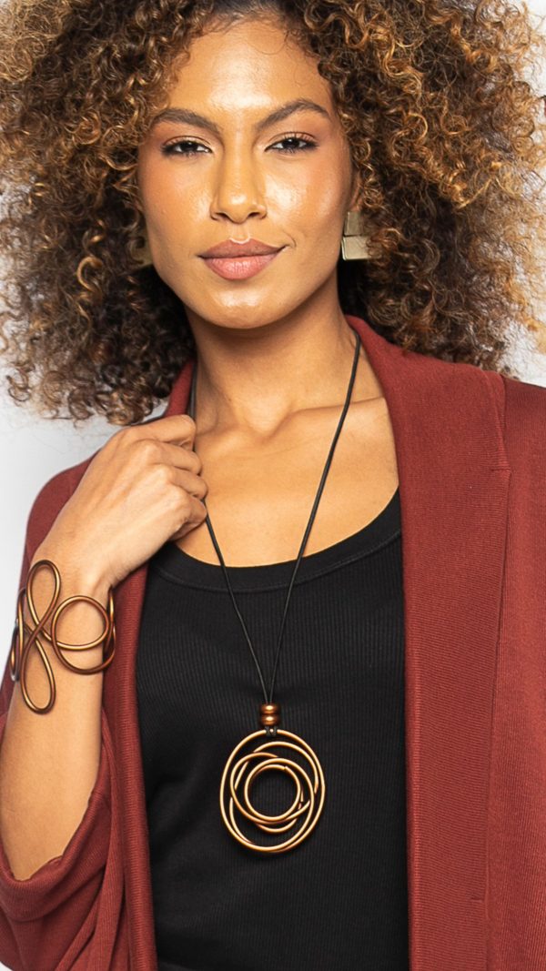 Colar Monica Krexa em Alumínio - Bronze