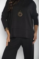 Conjunto Prega em Malha Manga Longa - Preto - Imagem 2