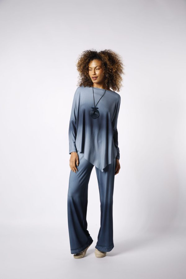 Conjunto Diagonal Manga Longa - Azul - Imagem 3