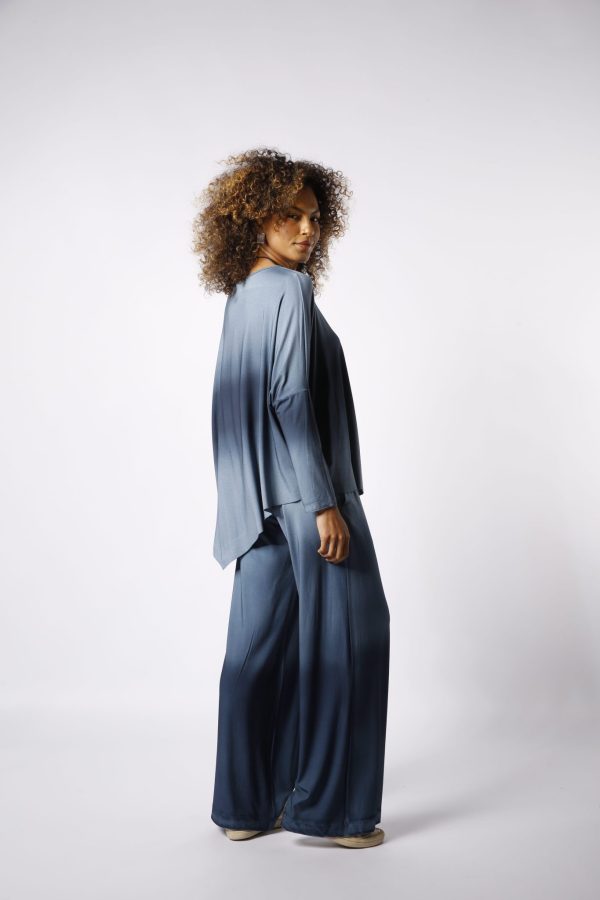Conjunto Diagonal Manga Longa - Azul - Imagem 5