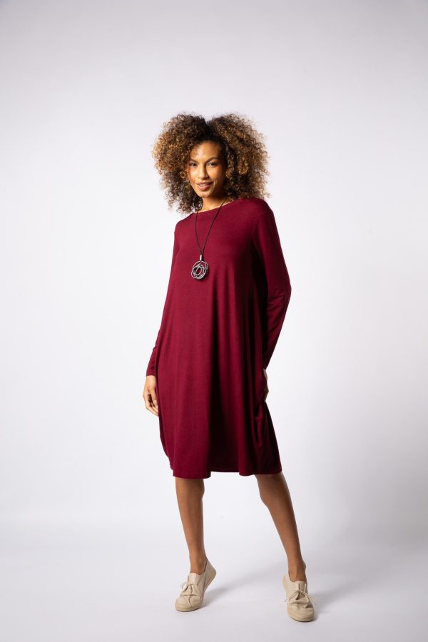 Vestido Street Curto - Bordo - Imagem 1