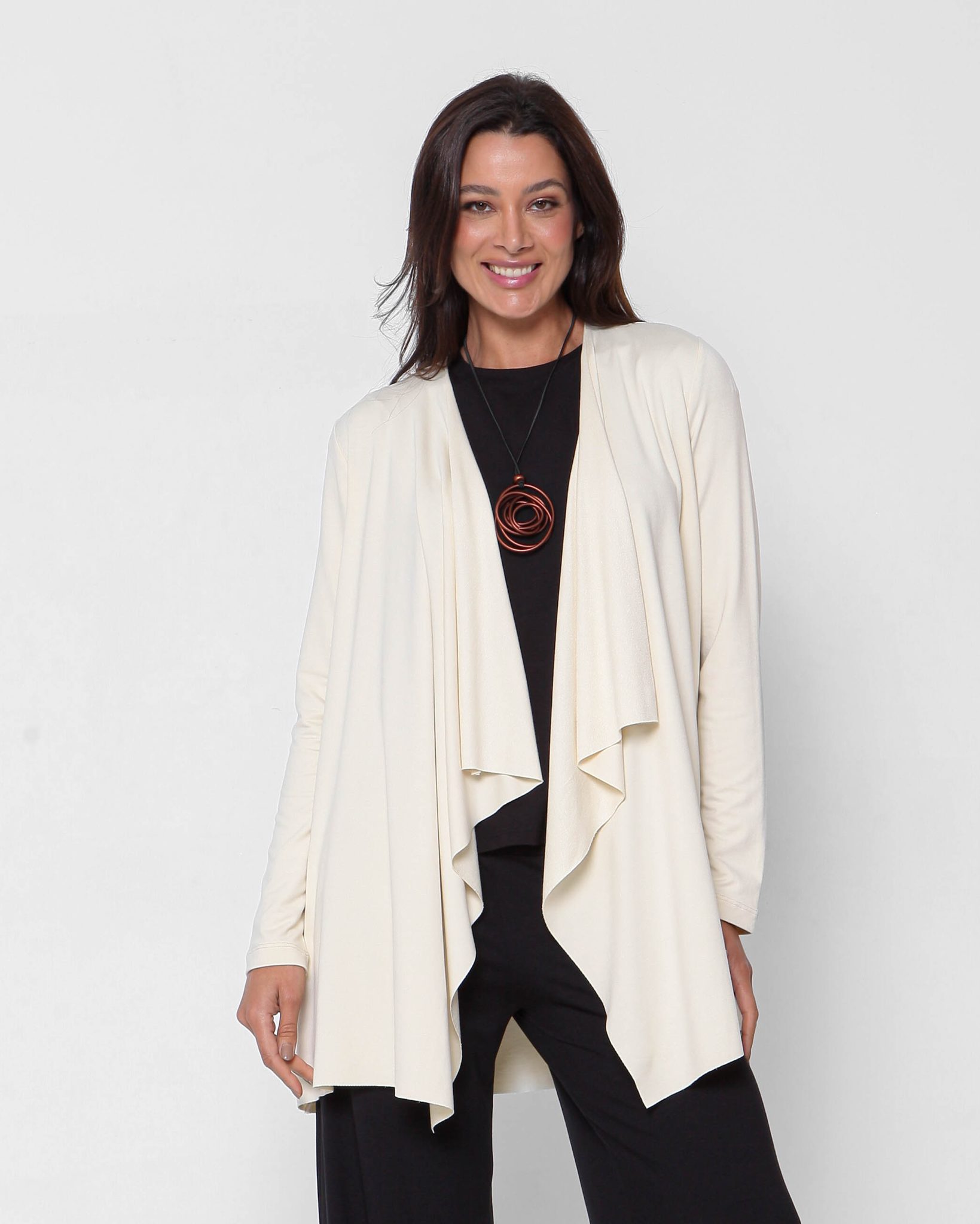 IMG_9041 Casaco Feminino Com Babados Em Malha - Imagem 1