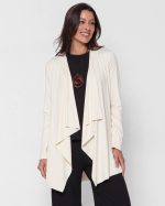 Casaco Feminino Com Babados Em Malha - Imagem 2