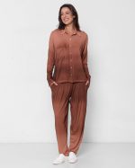 Conjunto Feminino em Malha com Manga Longa - Nude - Imagem 2