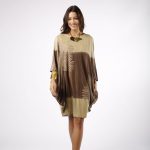 Vestido Feminino Em Malha Com Bolsos Nas Laterais - Bicolor