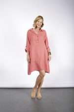 Vestido Em Linho Puro Risca - Imagem 3