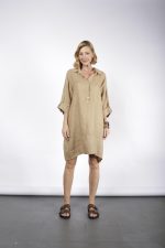 Vestido Em Linho Puro Risca