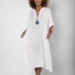 Vestido Em Linho Barra