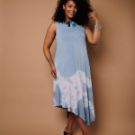 Vestido Em Malha Sem Manga - Azul Celeste