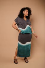 Conjunto Feminino em Malha Estampado - Chumbo