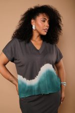 Conjunto Feminino em Malha Estampado - Chumbo - Imagem 2