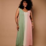 Vestido Em Malha Estampado Sem Mangas - Bicolor