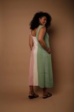 Vestido Em Malha Estampado Sem Mangas - Bicolor - Imagem 3