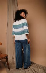 Conjunto Feminino Em Malha Estampado - Off - Imagem 4