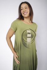 Vestido em Malha Estampado Manga Curta - Pistache - Imagem 2