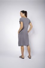 Vestido em Malha Estampado - Chumbo - Imagem 3