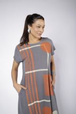 Vestido em Malha Estampado - Chumbo - Imagem 2