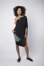 Vestido Feminino Em Malha Manga Curta - Preto