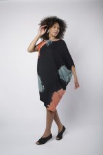 Vestido Feminino Em Malha Manga Curta - Preto - Imagem 2