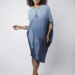 Vestido Feminino Em Malha Manga Curta - Petróleo