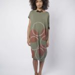 Vestido Feminino Em Malha Manga Curta - Oliva