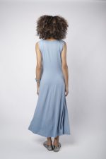 Vestido Feminino Em Malha Sem Mangas - Azul Celeste - Imagem 4